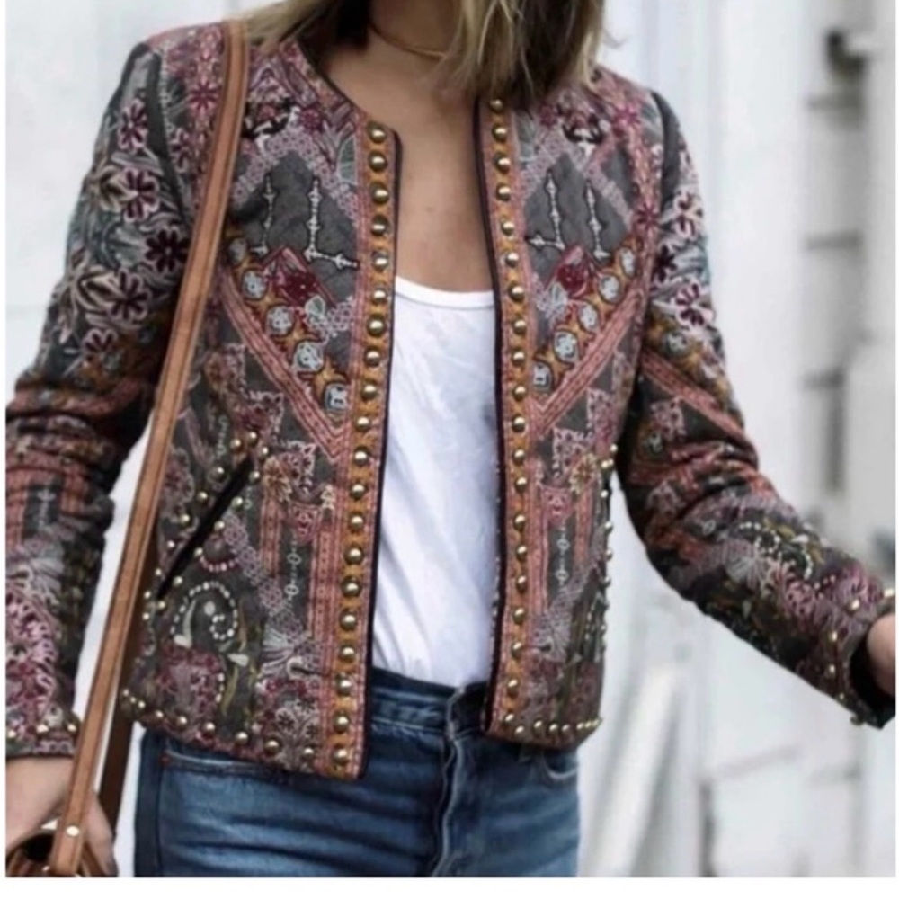 Anthropologie Hermanta & Nandita Quilted Jacket . Size Large. Like New